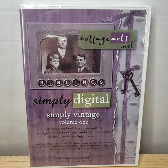 PC Software Simply Vintage Volume One: Digital Scrapbooking Software - SEALED - Picture 1 of 4